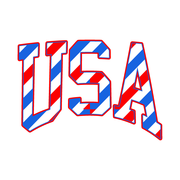 USA Pride Striped Font by Scarebaby