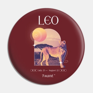 I want Leo Zodiac Sign Pin