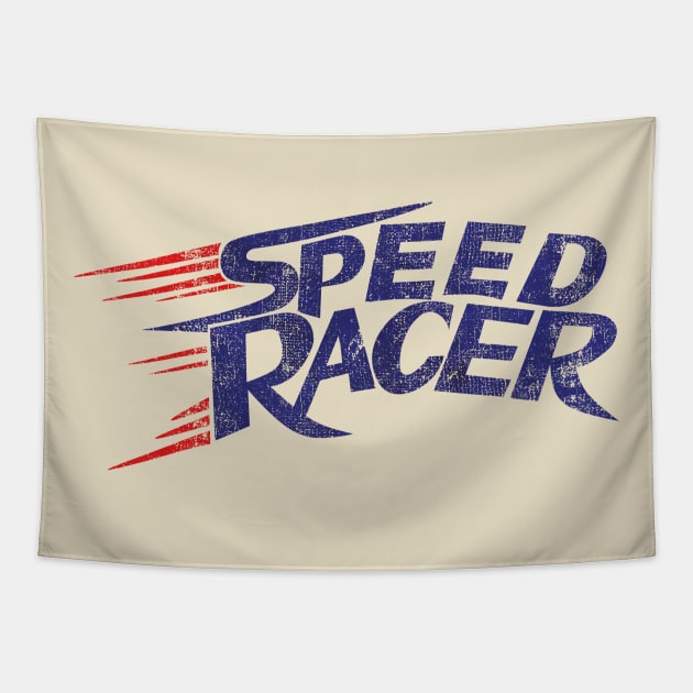 BLUE RETRO SPEED RACER 80S Tapestry by mobilmogok99