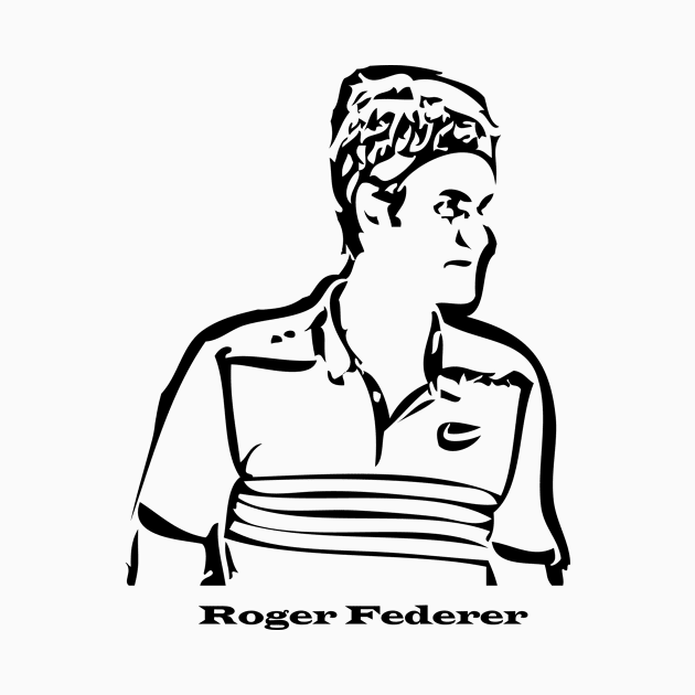 Roger Federer Chest Icon by Serve Style