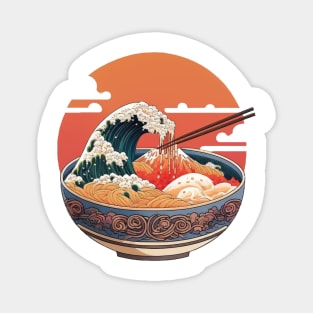 ⭐⭐⭐⭐⭐ Ukiyo-e art style bowl of ramen Magnet