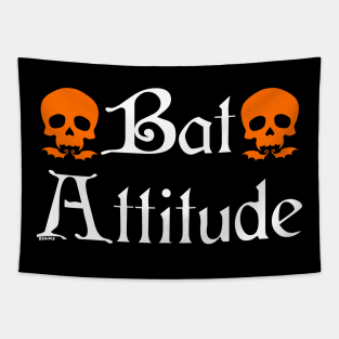 Bat Attitude (Orange Version) Tapestry