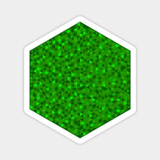 isometric green triangles in hexagon Magnet