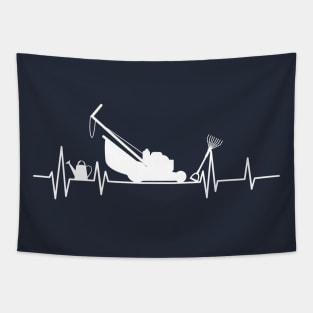 mower heartbeat ,gardening lover Tapestry