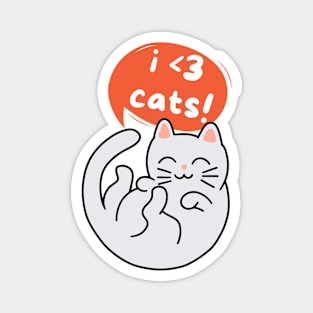 I love cats! Magnet