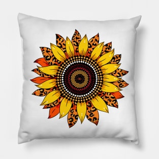 Leopard Sunflower Pillow