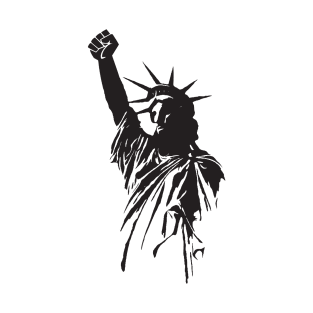 Statue Of Liberty With Raised Fist Political Protest T-Shirt