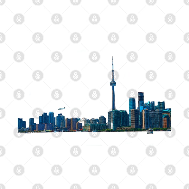 Toronto Skyline Graphic with Rogers Centre by ninasilver