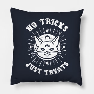 No Tricks Just Treats | Halloween Cat Pillow