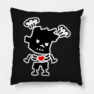 angry zombie boy Pillow