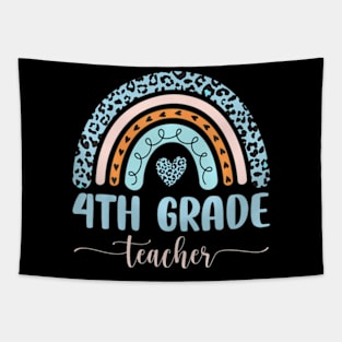 4th Grade Teacher Leopard  First Day Of School Tapestry