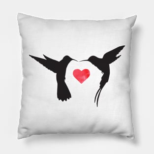 Hummingbird kissing Pillow