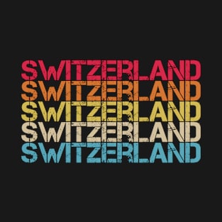 Switzerland Retro Vintage Distressed Country Souvenir Gift T-Shirt