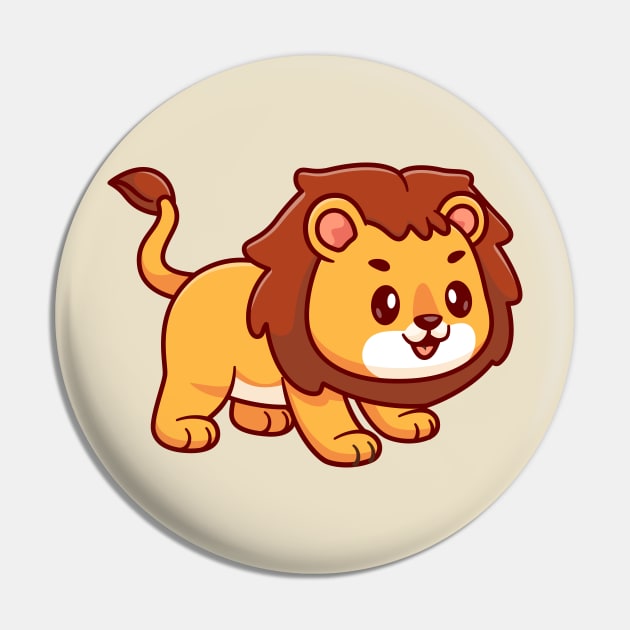 Cute Lion Playing Cartoon Vector Icon Illustration Pin by Catalyst Labs