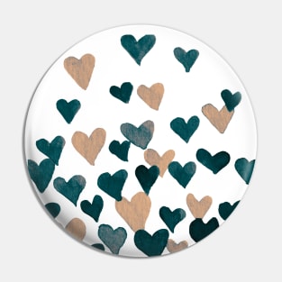 Valentine’s Day Watercolor Hearts – neutral Pin