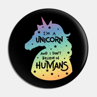 I'm a Unicorn T-Shirt Rainbow Horse Gift Pony Pin