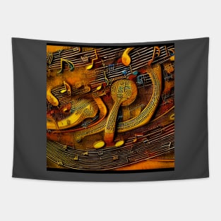 Artistic Impression Of Music Notation Tapestry