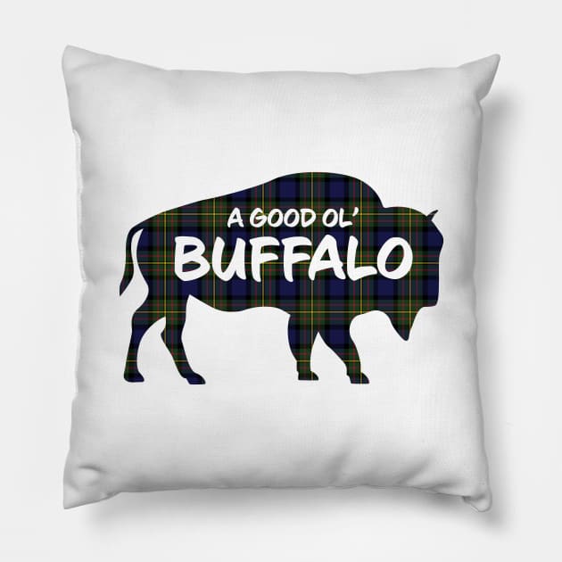 Buffalo Critter - MacLaren Plaid Pillow by Wright Art