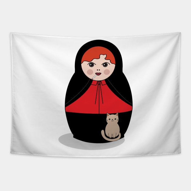 Russian Doll -TV Show Tapestry by BasicBeach