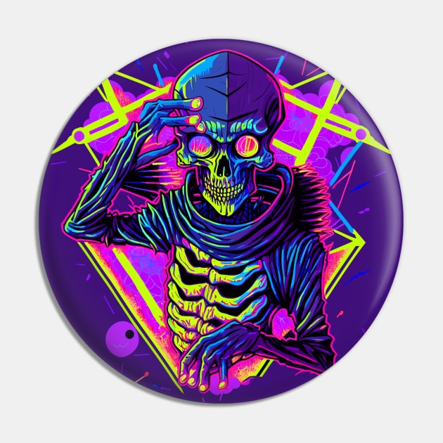 Neon Alien Glow Pin by machmigo