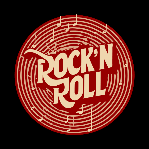 Rock n Roll round logo by Kingrocker Clothing