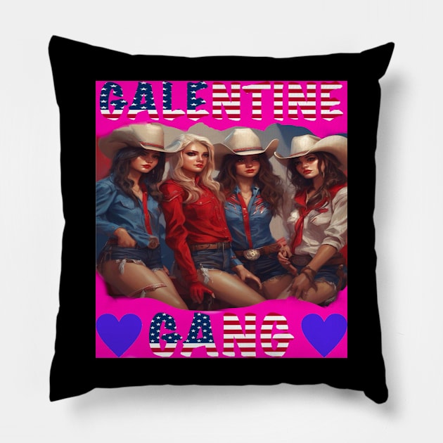 Galentine gang party Pillow by sailorsam1805