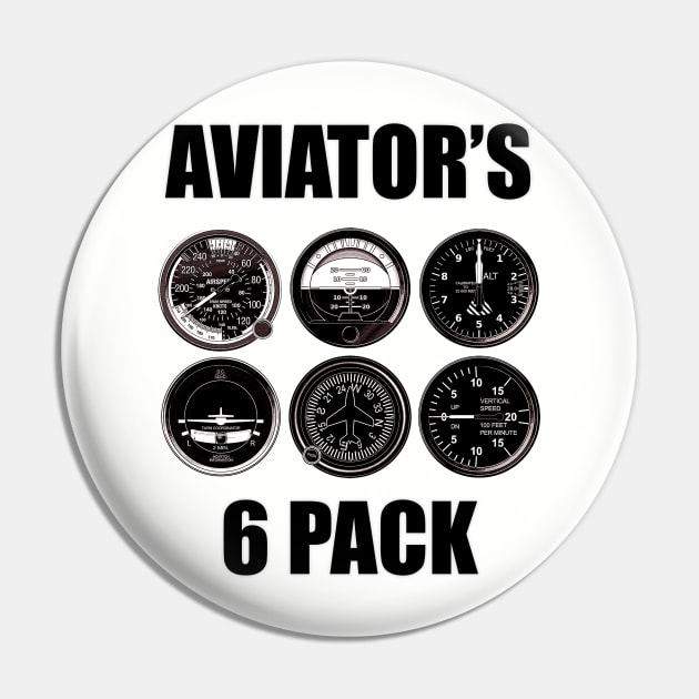 Aviator's 6 pack Pin by Caravele