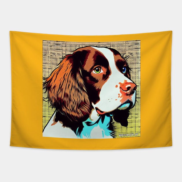 Springer SPaniel Pop Art Tapestry by Sketchy