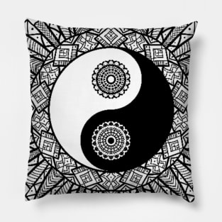 Peaceful Mind, Grateful Heart Ying Yang Pillow