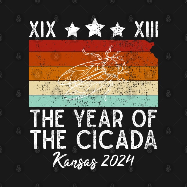 Great Cicada The Year Of Cicada 2024 XIX XIII USA Kansas by TeeTypo