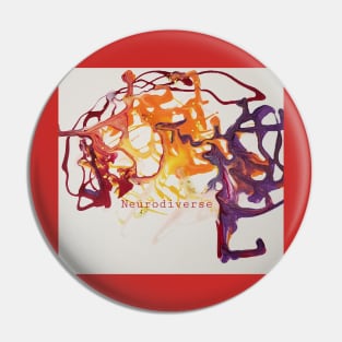 Neurodiverse brain on art Pin