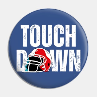 Touch Down Football American Helmet Pin