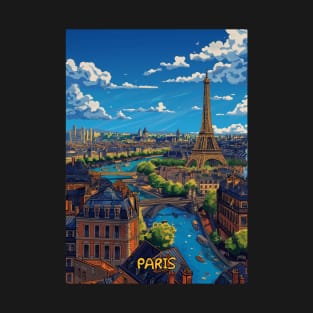 Paris Cartoon Style T-Shirt