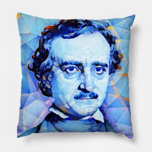 Edgar Allan Poe Portrait | Edgar Allan Poe Artwork | Edgar Allan Poe Painting 10 Pillow