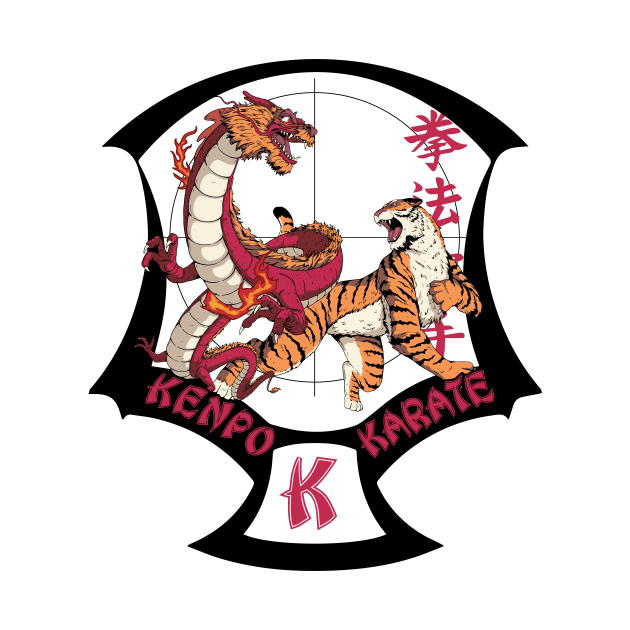 Kenpo Karate Tiger And Dragon Patch Design by MasterKlaw