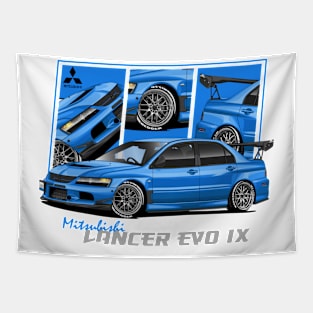 Mitsubishi Lancer Evolution evo 9, IX, JDM Car Tapestry