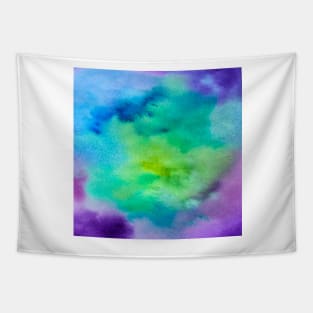 Cool-Colored Sunburst Tapestry