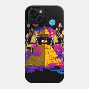 Pyramid Mushrooms Psychedelic Art Design Phone Case