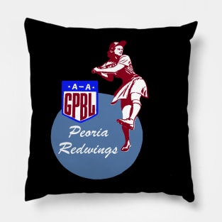 Peoria Redwings (blue circle variant) Pillow