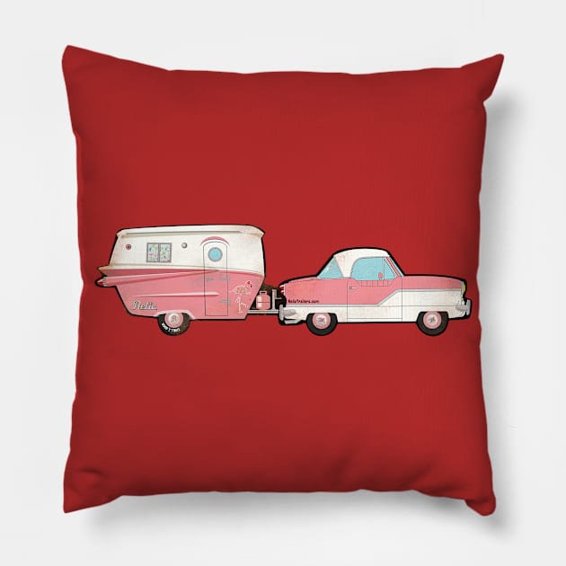 METRO CAR & RELIC TRAILER Pillow by Modern-ArtifactsLLC