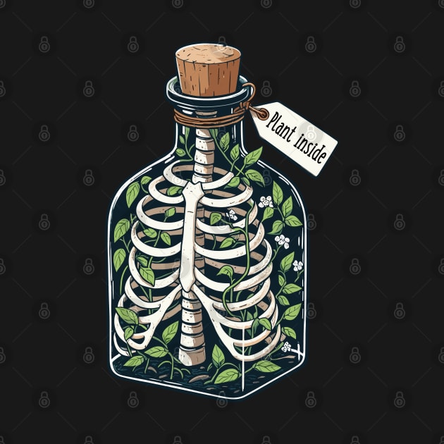 Skeleton Plant Bottle, Plant inside by katzura