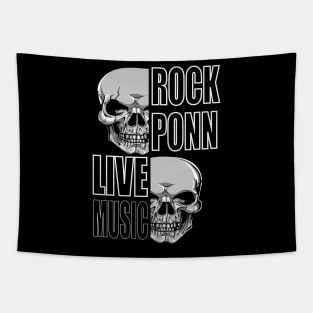 Rock Ponn Live Music tee design birthday gift graphic Tapestry