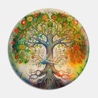 Spiritual Wholeness: Finding Oneness in the Tree of Life Mandala Pin