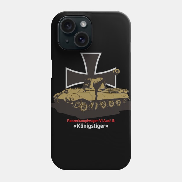 German Konigstiger heavy tank Phone Case by FAawRay