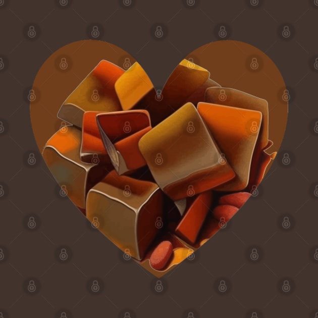 Bonfire Night Treacle Toffee Heart Vector Art by taiche