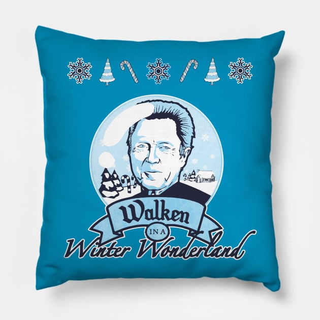 Walken in a Winter Wonderland Pillow by slice_of_pizzo