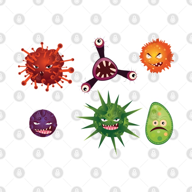 Cartoon Viruses by AnnArtshock