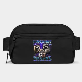 Adorable Raccoons I Require Snacks, Bootleg design Bag