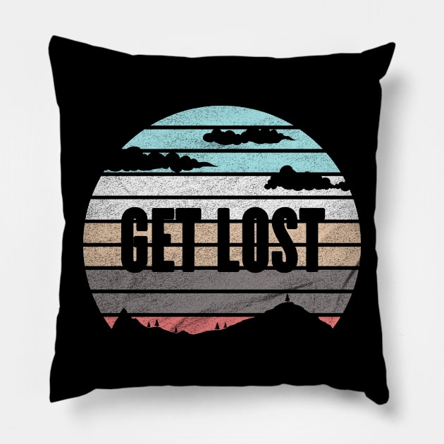 Nature Lovers - Get Lost Pillow by karutees