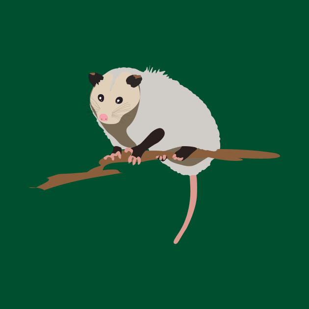 Adorable Opossum Art by Design Garden